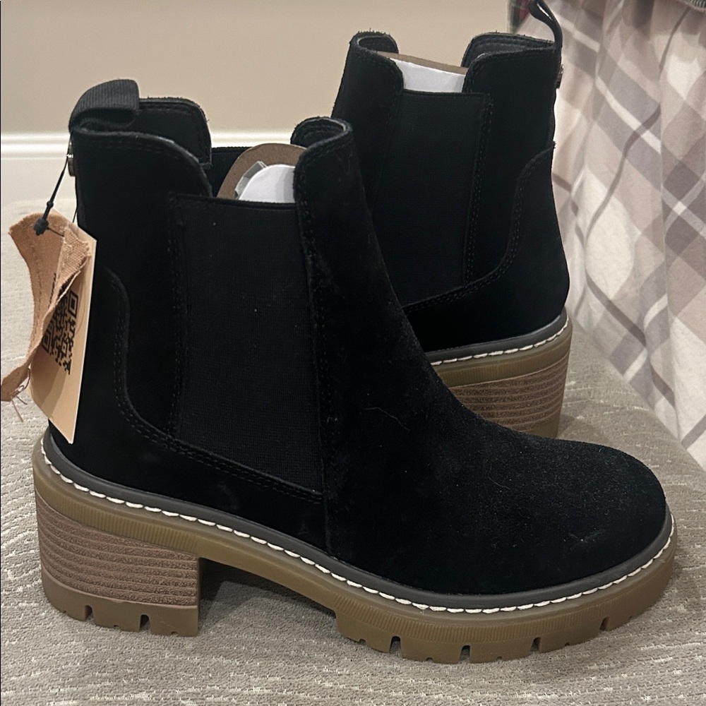 Rag & Co. Black Suede Ankle Boots